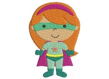 Stickdatei - Kleine Superheldin 3